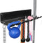 Gym Rack Organizer - Wall Mount Hooks for Olympic Barbells, Row Handles, Bats, Tools (E-Book Instruction Included)