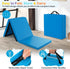 6 2 2 Inches GYMAX Folding Gymnastics Mat, FT x FT x Exercise Mat w/Carrying Handles, Waterproof PU Leather, Hook