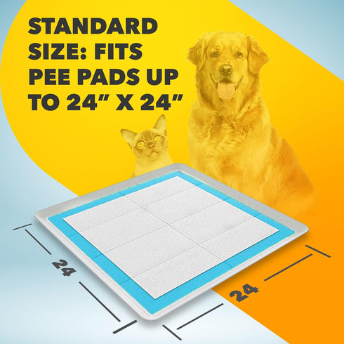 2 Pack 24 24 TidyFriend Dog Pee Pad Holder Tray - Fits Up to x Pee Pad Holder for Dogs - Stable Grip, Raised Edges
