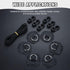 Yetaha 6 Pack Stainless Steel D Rings, PVC Patch, Bungee Cord with Hooks for Inflatable Boat