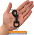 Garwor 4Pcs Heavy Duty 3/4" Black Swivel Snap Hooks, Dog Leash Clips Trigger Snaps, Key Chain for Pet Leash
