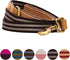 Blueberry Pet 6 ft x 3/4" Polyester Fabric Webbing and Soft Genuine Leather Dog Leash, Chocolate and Taupe
