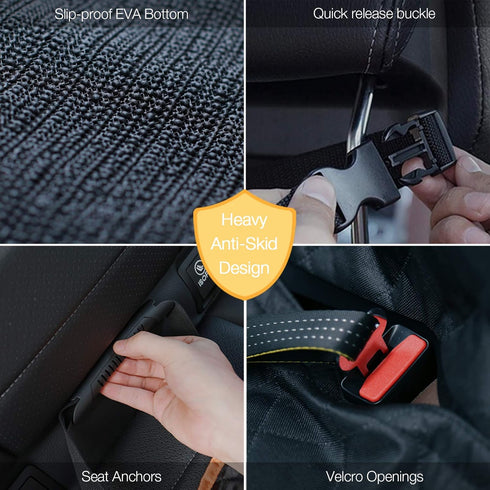 iBuddy Dog Car Seat Covers, 100% Waterproof, Pet Seat Cover with Side Flaps for Back Seat of Car/SUV/Truck
