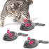 SunGrow Plush Squeaky Mice for Cats, 3 Tug Chews for Kittens' Interactive Fun, Soft Stuffed Fetch for Ferrets