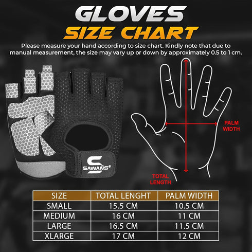 SAWANS Workout Gloves for Men and Women Weight Lifting Gloves Gym Fitness Exercise Cycling Pull ups Microfiber