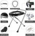 350LBS 16.5-Inch BLIKA Portable Toilet for Camping, Stainless Steel Foldable Camp Travel Toilet with Soft Seat