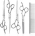 JASON Dog Grooming Scissors Kit, Professional 6 in 1 Dog Scissors Set