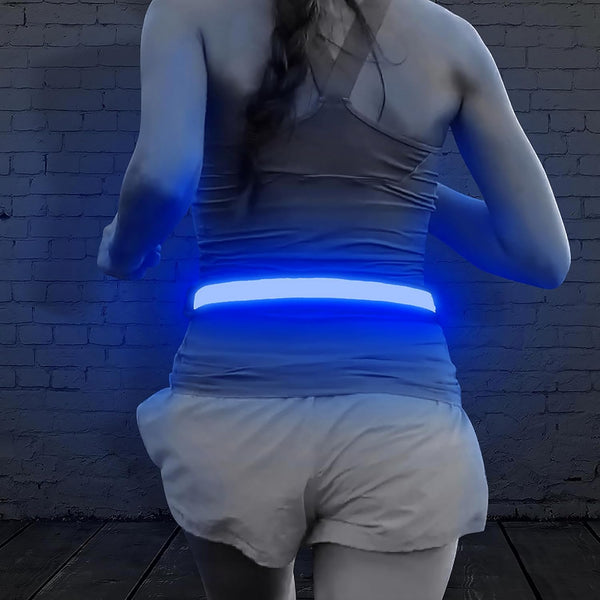 Illumifun LED Running Belt, USB Rechargeable Light Up Sash, High-Visibility Elastic Waistband for Nighttime Activities