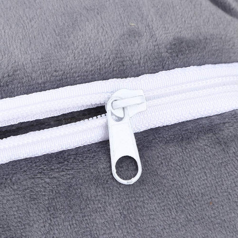Small Pet Carrier Bag, Gray Flannelette Portable Breathable Carrier for Small Pets (M)