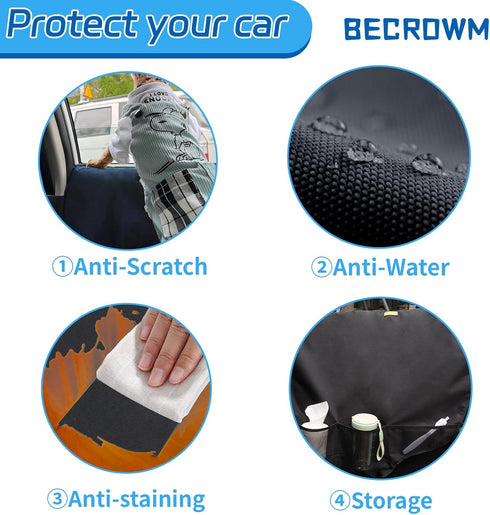2 Packs Dog Car Travel Accessories - Door Seat Protector Cover for Vehicle, Waterproof Nail & Claw Protector