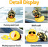 wonuu Rubber Duck Car Ornaments, Squeeze Duck Dashboard Decorations for Cycling and Motorcycle Accessories