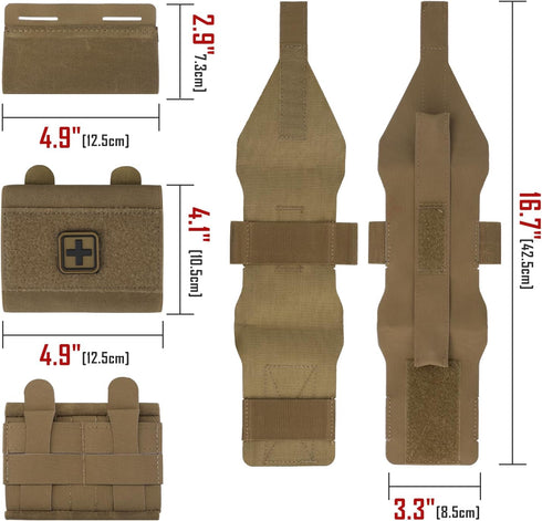 Pack Hammock LIVANS Molle IFAK Micro Trauma Pouch, Tactical First Aid Belt IFAK Bag Medical EMT Emergency Survival Med