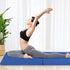 2 6 MMA, GYMAX Exercise Mat, FT x FT Bi-Fold with Carry Handles, Thick Home Workout Floor Mat for Gymnastics, Tumbling