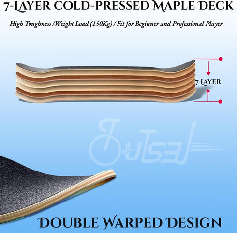 Skateboards for Beginners, Kids, Boys, Girls, Teens, and Adults - 31 Inch Complete Standard Skateboards with 7-Layer