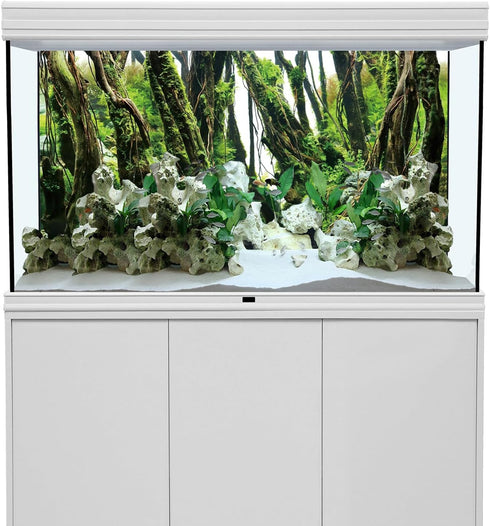 AWERT 36x24 inches Tree Branches Aquarium Background - Green Algae River Bed & Lake Fish Tank