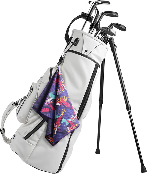 Tough Outdoors Golf Towel (15"x 25") - Microfiber Golf Bag Towel with Clip for Men & Women