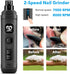 2 2-Speed Trimmer Casfuy Dog Nail Grinder with LED Light - New Version Powerful Electric Pet Nail Professional Quiet