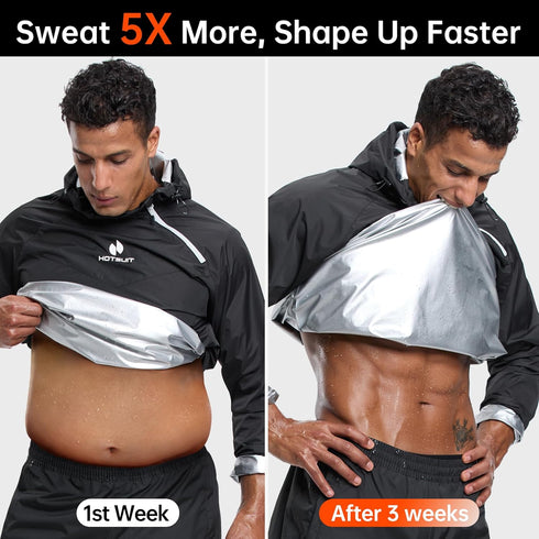 Men's HOTSUIT Sauna Suit - Sweat Jacket & Pants for Gym Workouts
