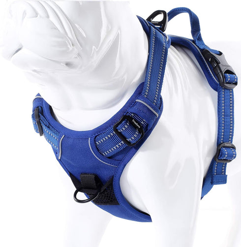 Truelove No Pull Dog Harness, Easy Control Handle with 2 Leash Attachments, Reflective Adjustable Pet Vest