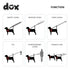 DDOXX 6.6 ft Nylon Dog Leash, 3-Way Adjustable for Dogs - XS (Black), Red