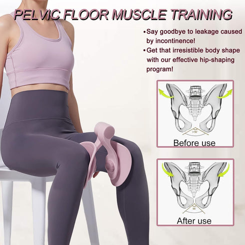 Pelvic Floor Exercise Devices, Inner Thigh Kegel Exerciser, Kegel Trainer for Postpartum Rehabilitation, Exerciser