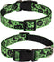 Halloween Dog Collar, Soft Comfy Collar with Spooky Ghost Skull Bat Cat Witch Tree Hat Pumpkin Pattern for Small Medium