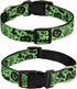 Halloween Dog Collar, Soft Comfy Collar with Spooky Ghost Skull Bat Cat Witch Tree Hat Pumpkin Pattern for Small Medium