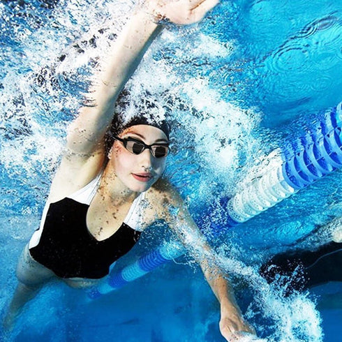 Swim Goggles for Men Women - No Leaking with Nose Clip, Earplugs, Swim Cap and Case