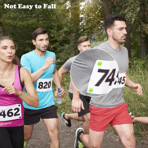 HINGTAI 12Pcs Marathon Running Bib Clips Number Holder Race Bib Fixing Fastener Clip Magnets Number Buckle Field