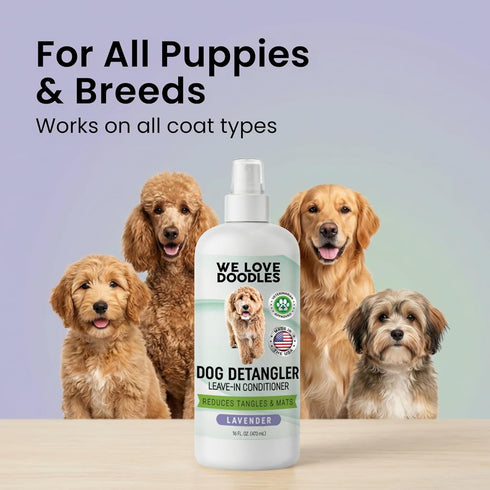 We Love Doodles Dog Detangler Spray - Leave-in Conditioner for Dogs - Dog Detangling Spray - Dematting Spray for Dogs