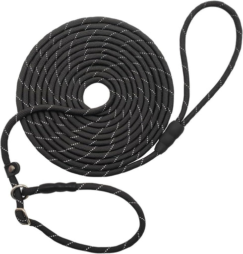 BTINESFUL Anti-Choke Slip Lead Dog Leash, 10FT / 15FT / 20FT Reflective 1/3” Rope Long Training Lead for Small Medium