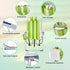 Pinikuyiro Backpack 5-Position Folding Beach Chairs,Portable Lay Flat Foldable Chair with Cup Holder and Towel Bars