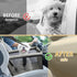 PetsHome Dog Car Seat, Foldable Booster Seat, Waterproof Oxford Travel Bag for Small to Medium Dogs, Pattern Grey