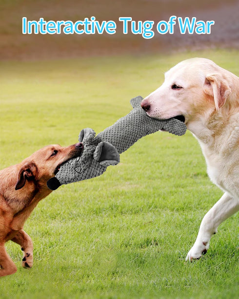 Dog Toys, Squeaky Plush No Stuffing Crinkle Toy for All Dog Sizes, Interactive Puppy Teething Water Bottle Chew Toy