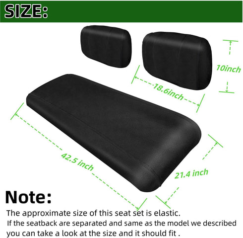 Golf Cart Seat Cover for Yamaha G2 G9 G16 G19 G22 & Club Car DS Pre-2000, Mesh Cover for E-Z-GO Marathon Golf Cart