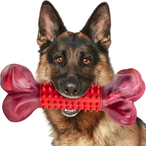 Apasiri Tough Dog Toys for Aggressive Chewers Large Breed, Chew Toys, Bones Made with Nylon and Rubber, Indestructible