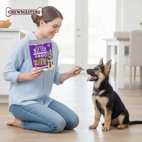 2 lb Chewmasters Beef Stix - Grass-Fed Beef Dog Treats, Soft Chewy Real Meat, Healthy Dog Treats for Training Rewards