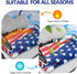 Golf Cart Seat Cover, 100% Microfiber Golf Cart Seat Towel Blanket for All 2-Seater Carts (USA Flag)
