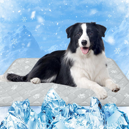 MH MYLUNE HOME Self Cooling Mat for Large Dogs - 39”x59” Arc-Chill Cooling Fiber Pet Cooling Pad, Washable