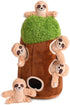 Interactive Squeaky Dog Toys Plush Sloth Dog Toy, Stuffing Woodland Friends Burrow, Squeaky Plush Toy for Small Medium
