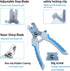 5 Pieces Dogs and Cats Grooming Nail Clippers Kit, Professional Trimmers with Protective Guard Lock (Blue)