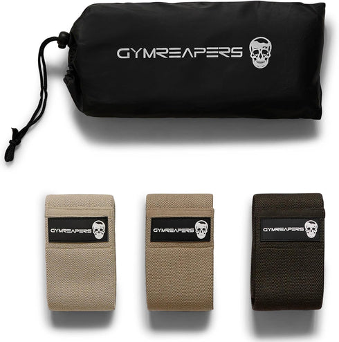 Hip Bands for Booty Workouts | Non Slip Fabric Band Set with 3 Levels - Resistance Bands for Legs & Hip - for Men & Women by Gymreapers