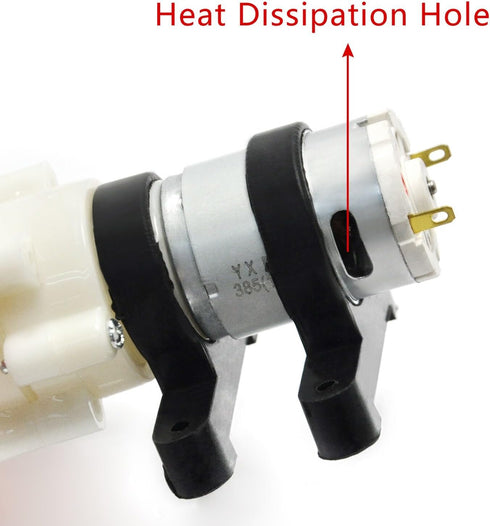 Gikfun R385 Mini Water Pump Motor for Fish Tank, 12V 1A US Plug with 1m Tube for Diaphragm Pump Water Air Pump