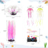 Lpraer 5 Pack Glow Aquarium Decorations, Kelp Coral Mushroom Jellyfish Simulation Plants for Fish Tank