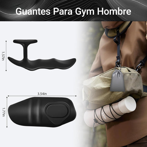 Yaoerlingjiu 4-PCS Rypt Grip for Weight Lifting Deadlift Rows-Rubber Anti-Slip Ergonomic Lifting Gloves for Men