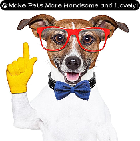 PET SHOW Large Dogs Collar Attachment Bow Ties, Embellishment for Medium Dogs, Cats, Birthday Wedding Parties