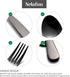 Portable Travel Cutlery Set with Case, 4-Piece Stainless Steel Reusable Utensils for Camping, Picnic, Hiking, Office,