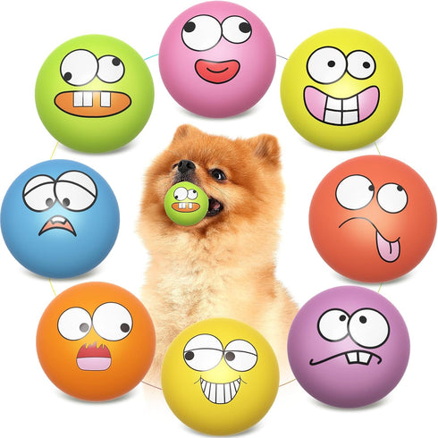 HDSX Squeaky Dog Toys Soft Latex Rubber Squeaky Dog Balls for Puppy Small