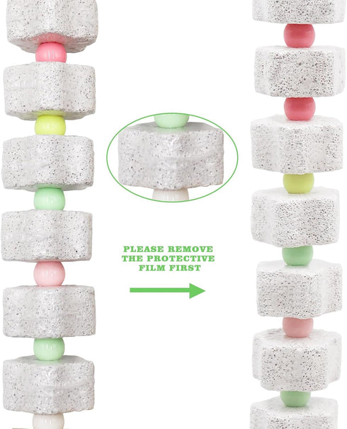 MinrzPet 2 Pack Chicken Toys - Chicken Coop Accessories with Calcium Stone & Wood Stake - Enrichment Toys for Hens