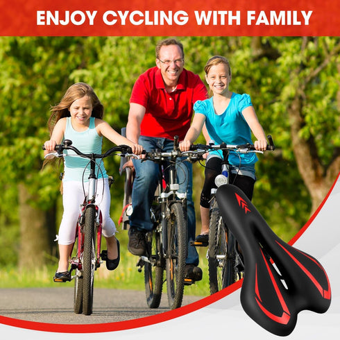 MSDADA Road Bike Seat Mountain Bike Saddle - Soft Cushion Padded Gel Bicycle Seats for Comfort Men Women - Comfortable